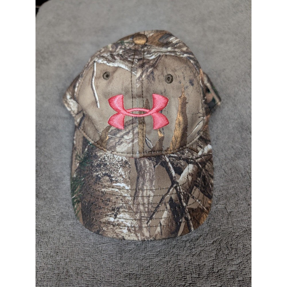 Under Armour Snapback Hat‎ Women Green Camo Embroidered Logo Adjustable One Size